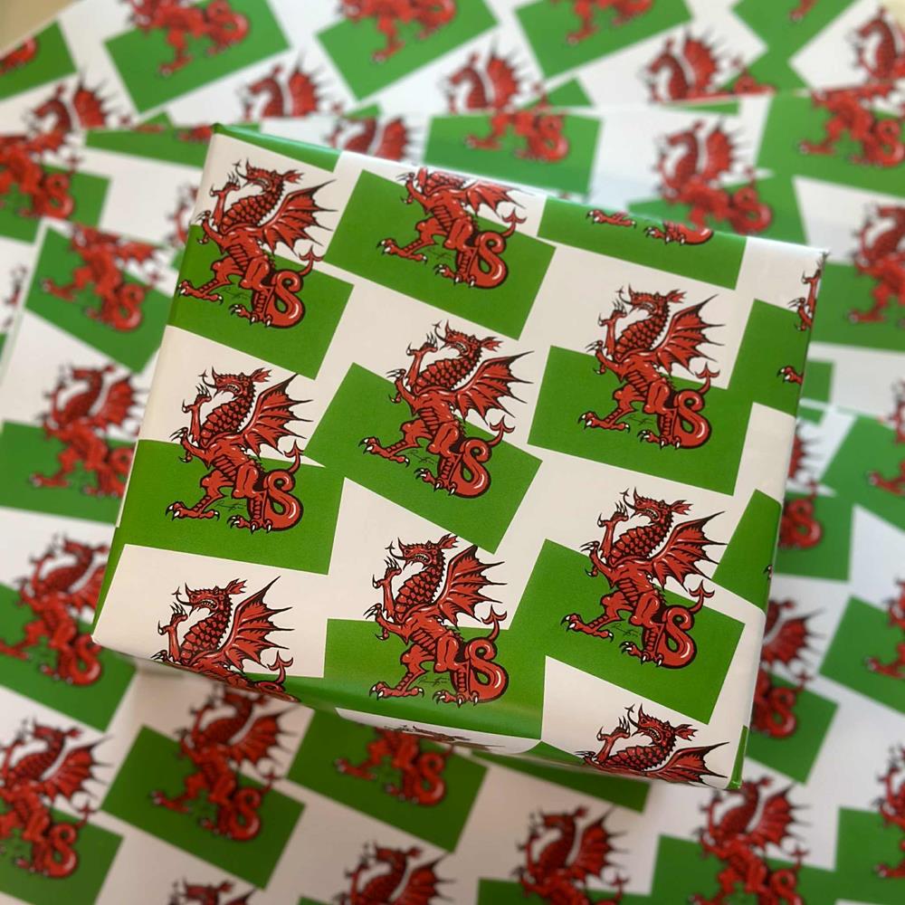 Flag Dragon Wrapping Paper