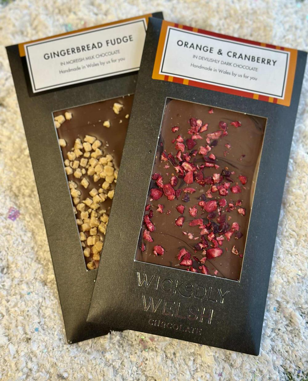 Wickedly Welsh Christmas Chocolate Bars