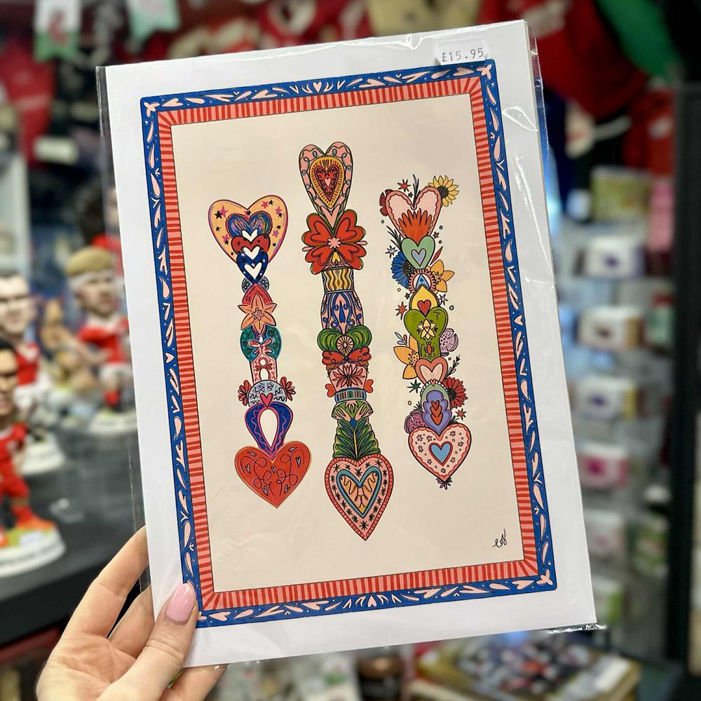 Three Lovespoons A4 Print